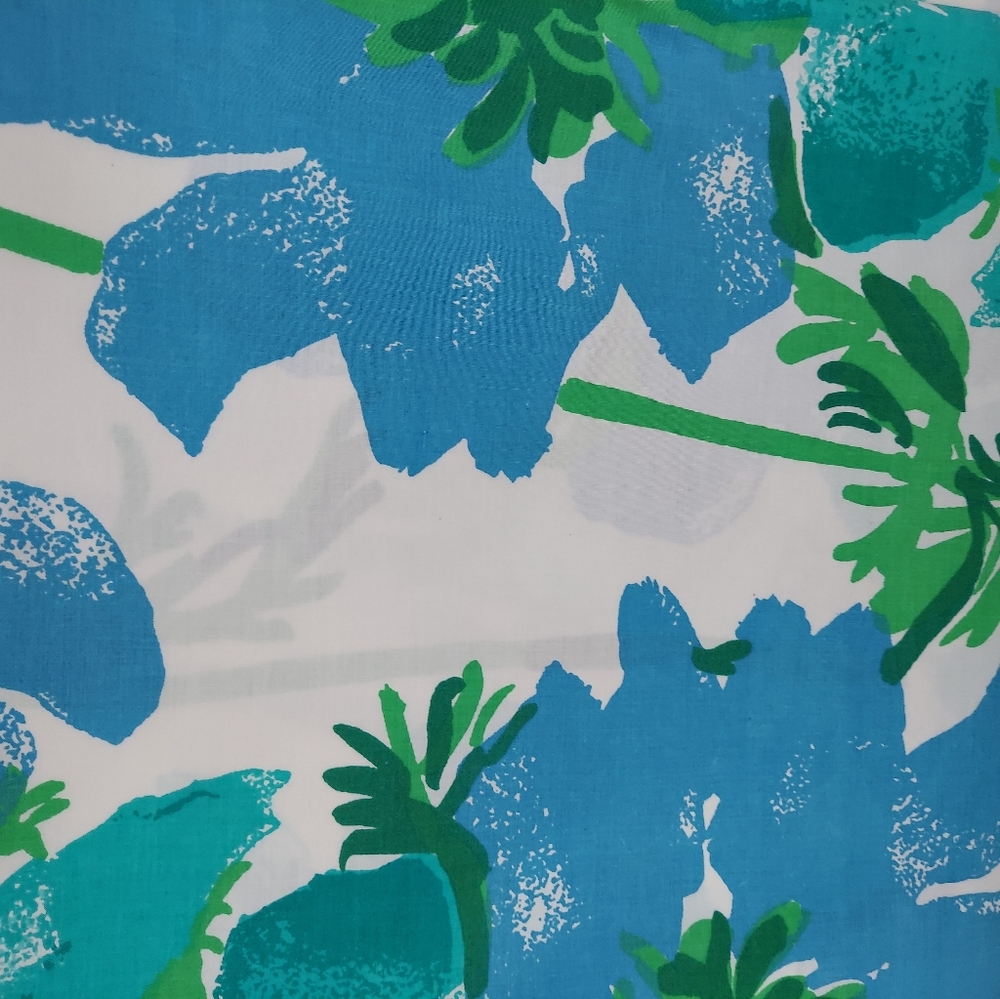 Vintage Blue floral flat sheet